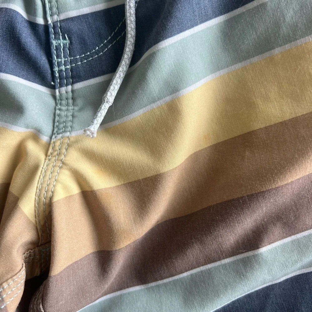 VISSLA Blue and Brown Board Shorts Quick-Dry Swimwear